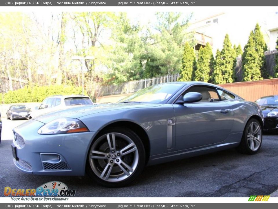 2007 Jaguar XK XKR Coupe Frost Blue Metallic / Ivory/Slate Photo #1