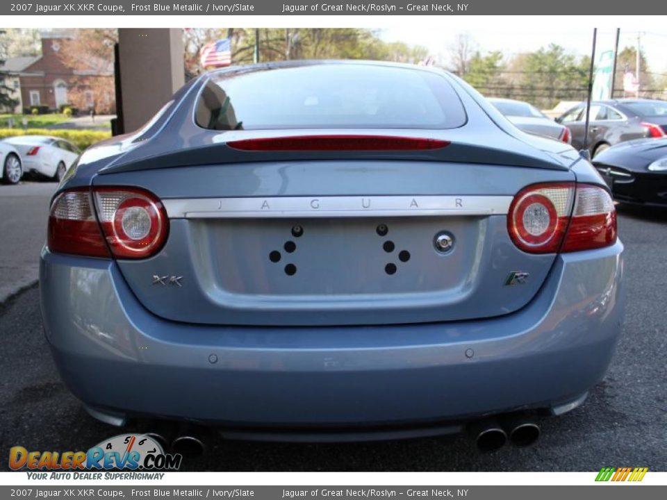 2007 Jaguar XK XKR Coupe Frost Blue Metallic / Ivory/Slate Photo #5