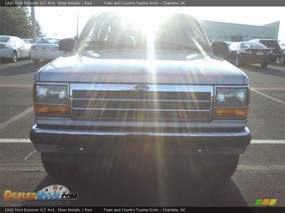 1992 Ford Explorer XLT 4x4 Silver Metallic / Red Photo #2