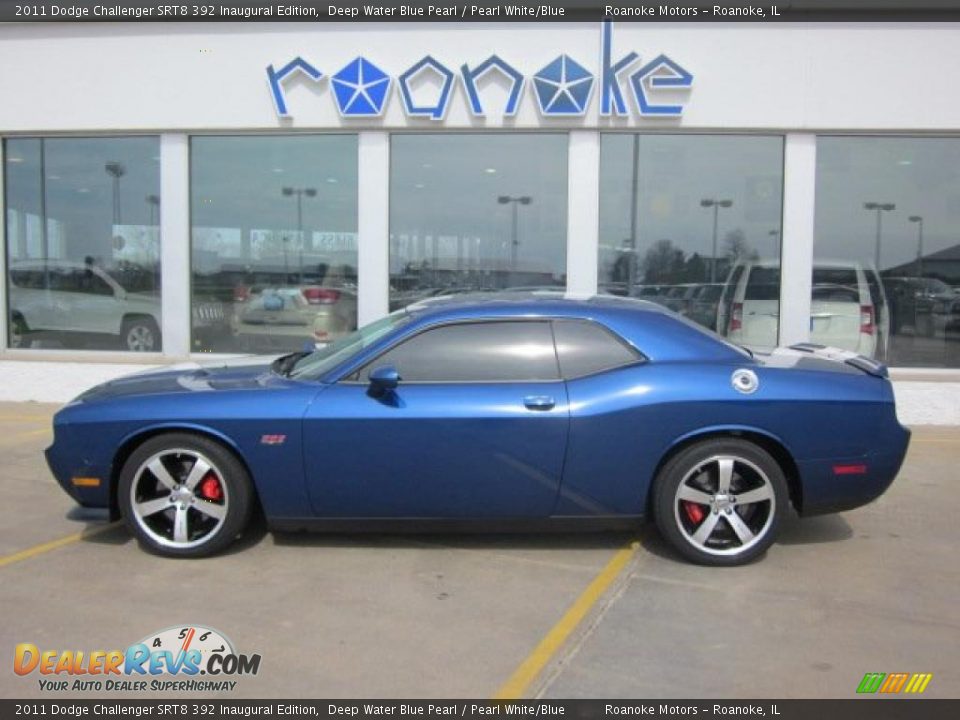 2011 Dodge Challenger SRT8 392 Inaugural Edition Deep Water Blue Pearl / Pearl White/Blue Photo #1