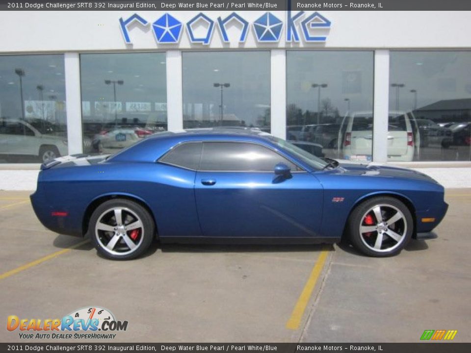 2011 Dodge Challenger SRT8 392 Inaugural Edition Deep Water Blue Pearl / Pearl White/Blue Photo #23