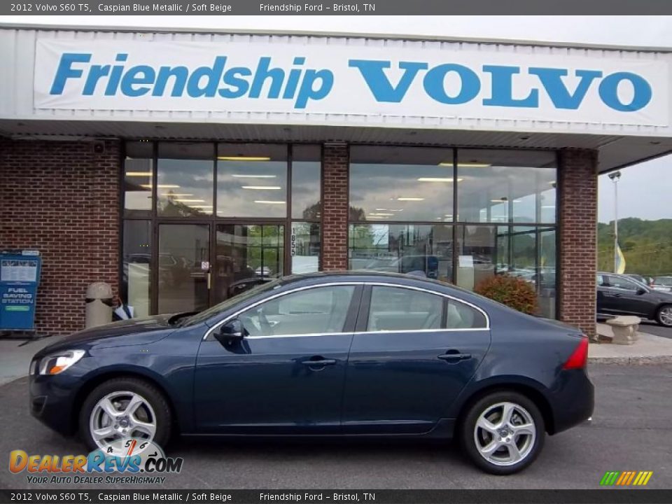 2012 Volvo S60 T5 Caspian Blue Metallic / Soft Beige Photo #1