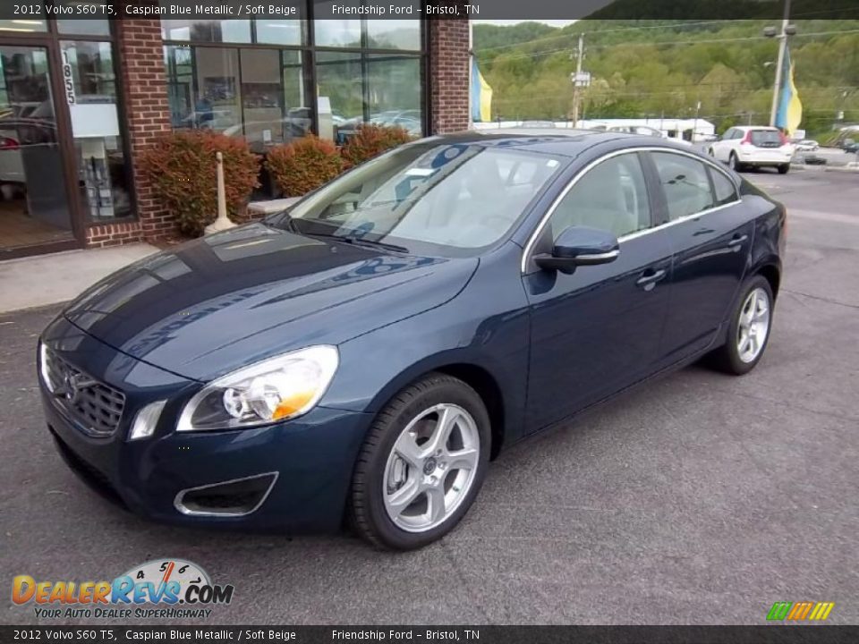 2012 Volvo S60 T5 Caspian Blue Metallic / Soft Beige Photo #2