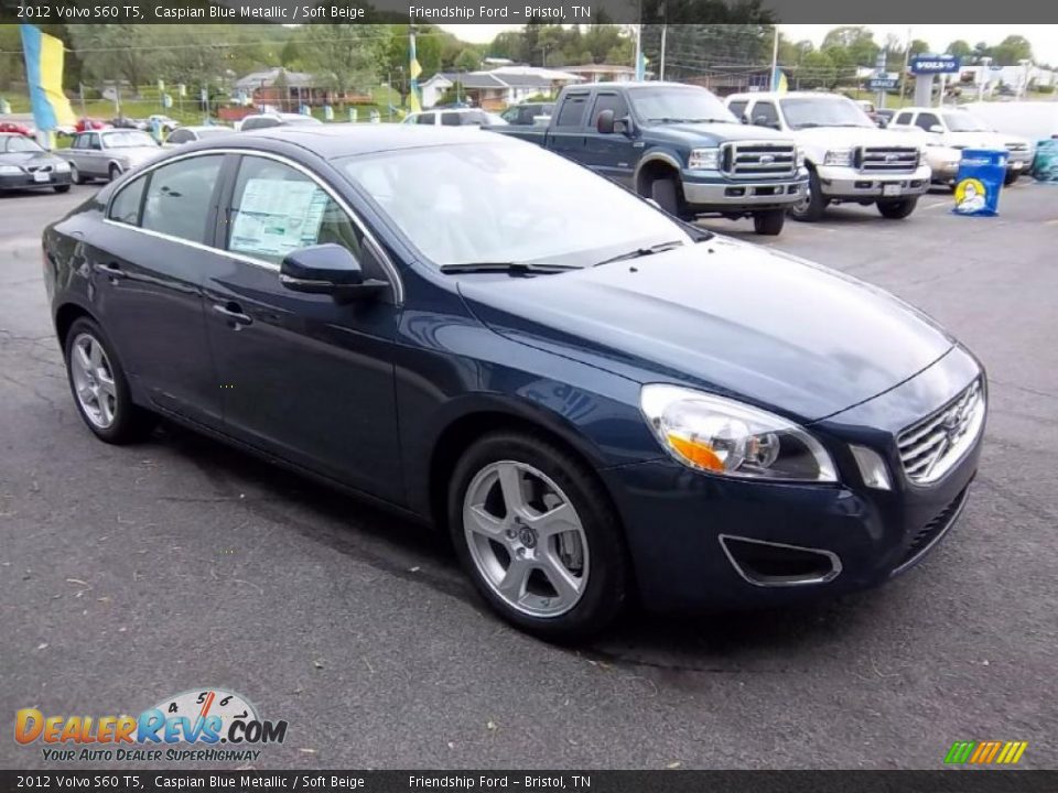 2012 Volvo S60 T5 Caspian Blue Metallic / Soft Beige Photo #4