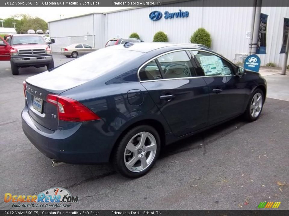 2012 Volvo S60 T5 Caspian Blue Metallic / Soft Beige Photo #6