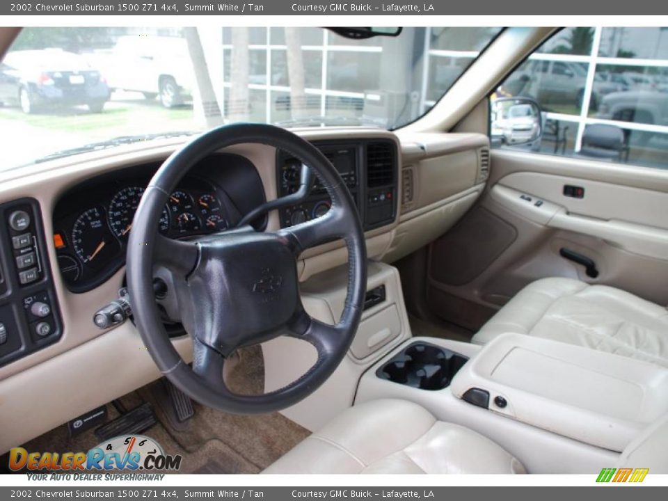 Tan Interior 2002 Chevrolet Suburban 1500 Z71 4x4 Photo