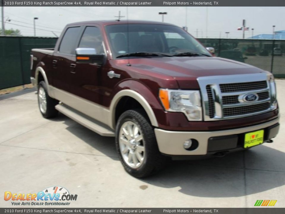 2010 Ford F150 King Ranch SuperCrew 4x4 Royal Red Metallic / Chapparal Leather Photo #1