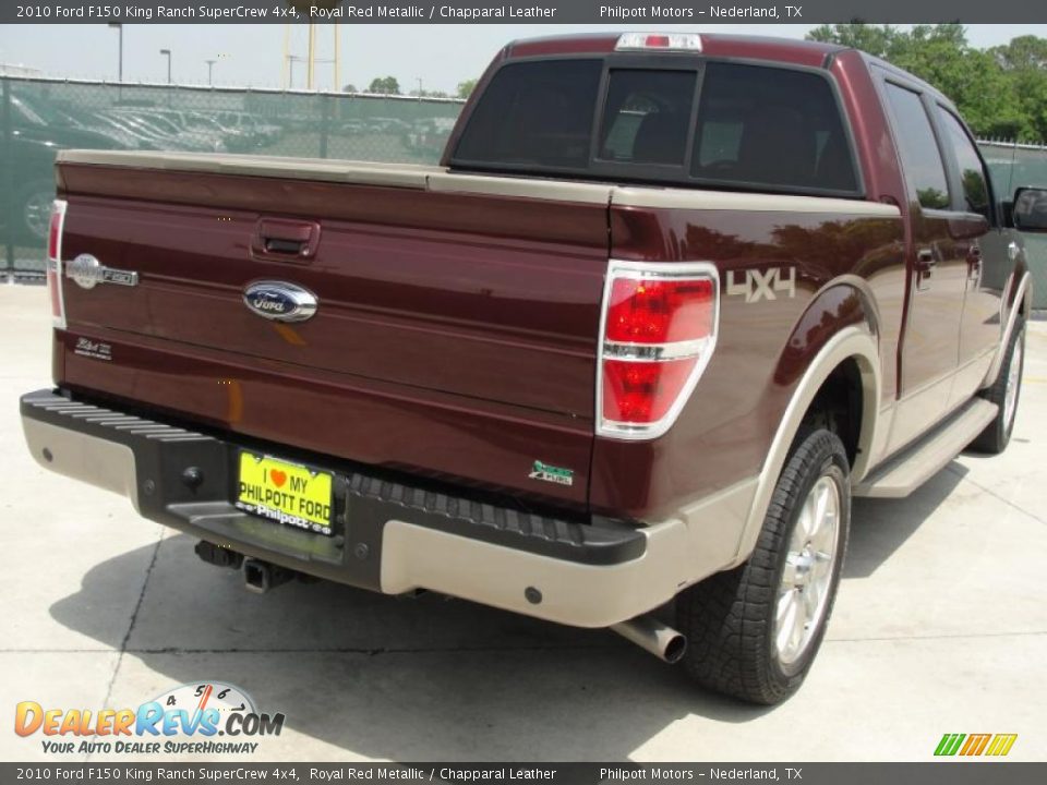 2010 Ford F150 King Ranch SuperCrew 4x4 Royal Red Metallic / Chapparal Leather Photo #3