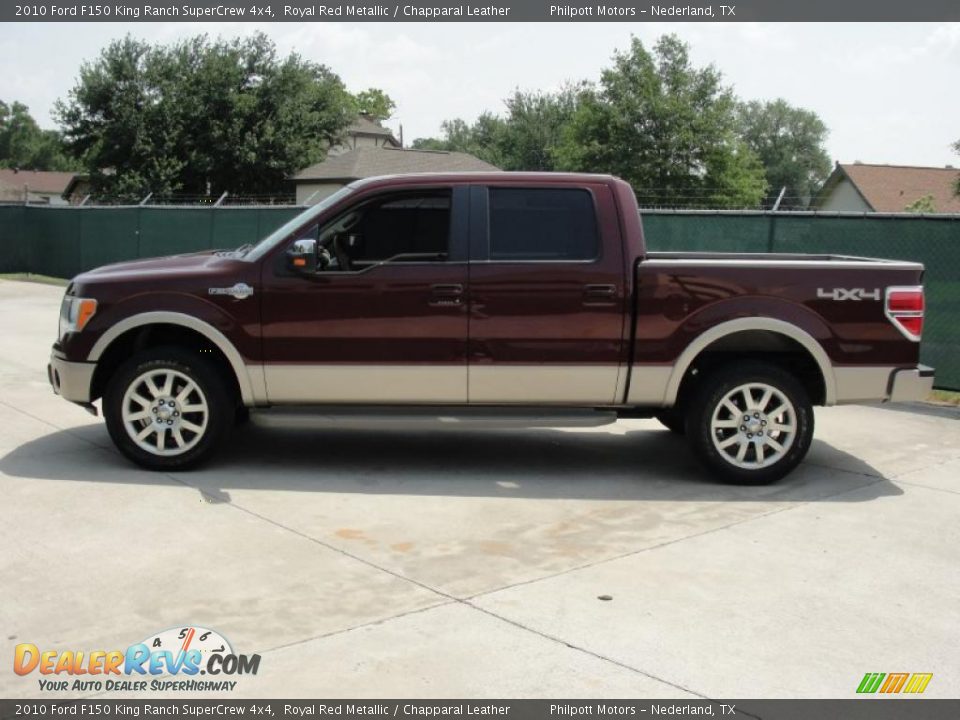 2010 Ford F150 King Ranch SuperCrew 4x4 Royal Red Metallic / Chapparal Leather Photo #6