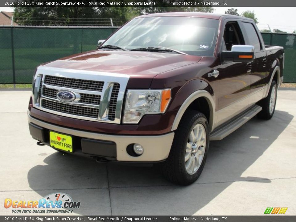 2010 Ford F150 King Ranch SuperCrew 4x4 Royal Red Metallic / Chapparal Leather Photo #7