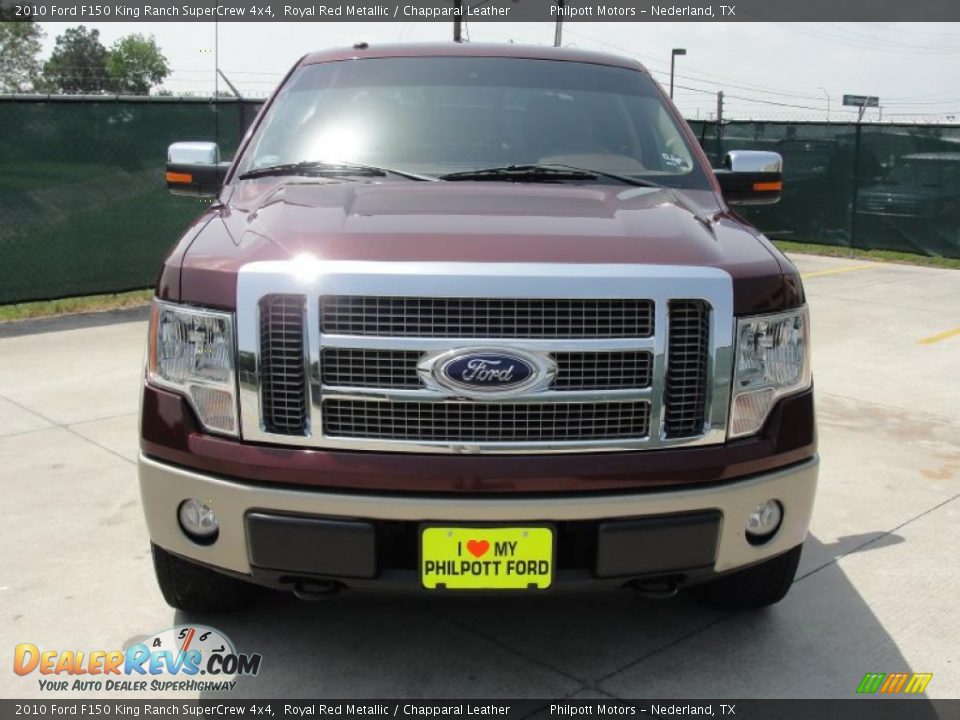 2010 Ford F150 King Ranch SuperCrew 4x4 Royal Red Metallic / Chapparal Leather Photo #8