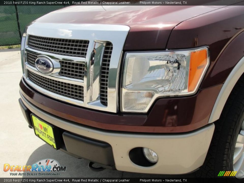 2010 Ford F150 King Ranch SuperCrew 4x4 Royal Red Metallic / Chapparal Leather Photo #12