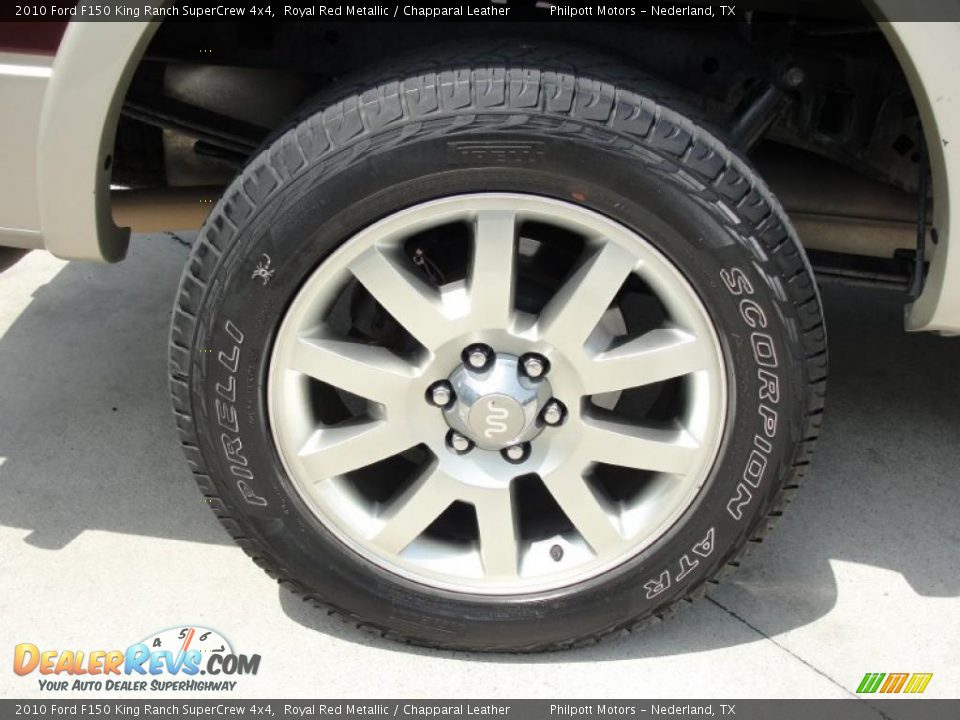 2010 Ford F150 King Ranch SuperCrew 4x4 Royal Red Metallic / Chapparal Leather Photo #15