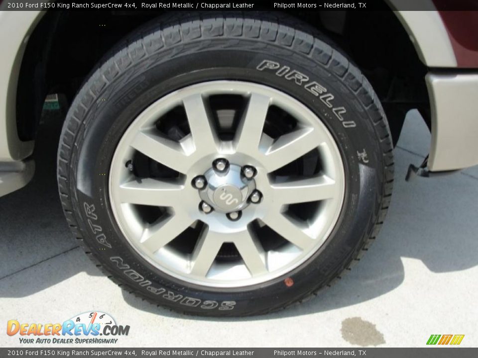 2010 Ford F150 King Ranch SuperCrew 4x4 Royal Red Metallic / Chapparal Leather Photo #16