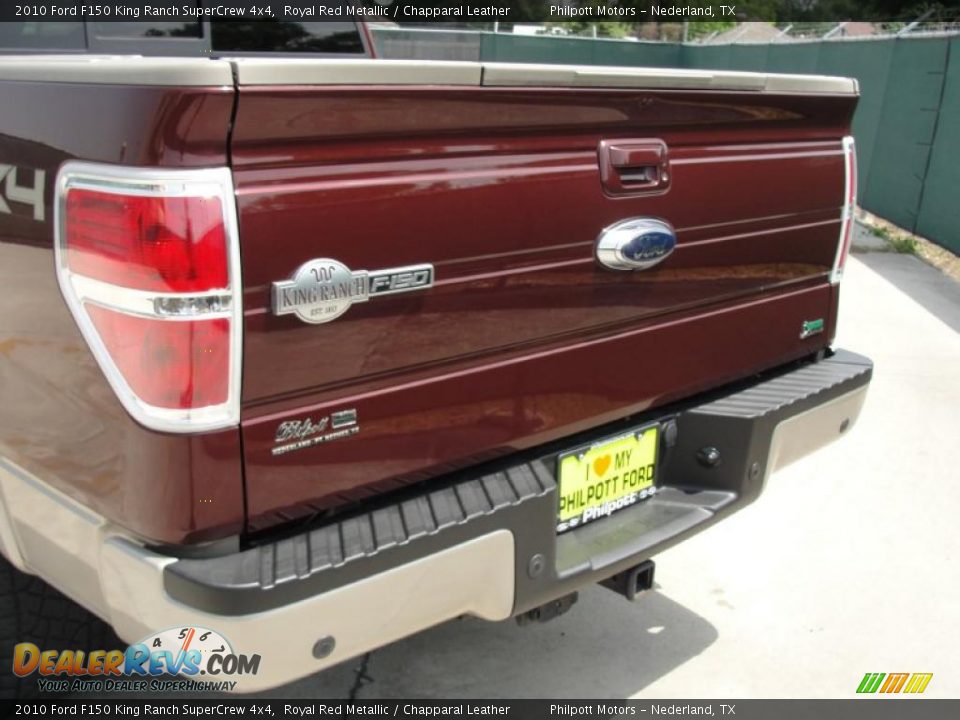 2010 Ford F150 King Ranch SuperCrew 4x4 Royal Red Metallic / Chapparal Leather Photo #28