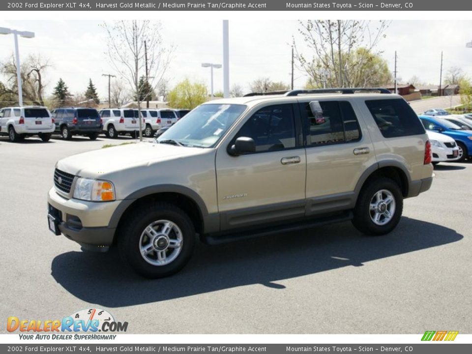 2002 Ford Explorer XLT 4x4 Harvest Gold Metallic / Medium Prairie Tan/Graphite Accent Photo #5