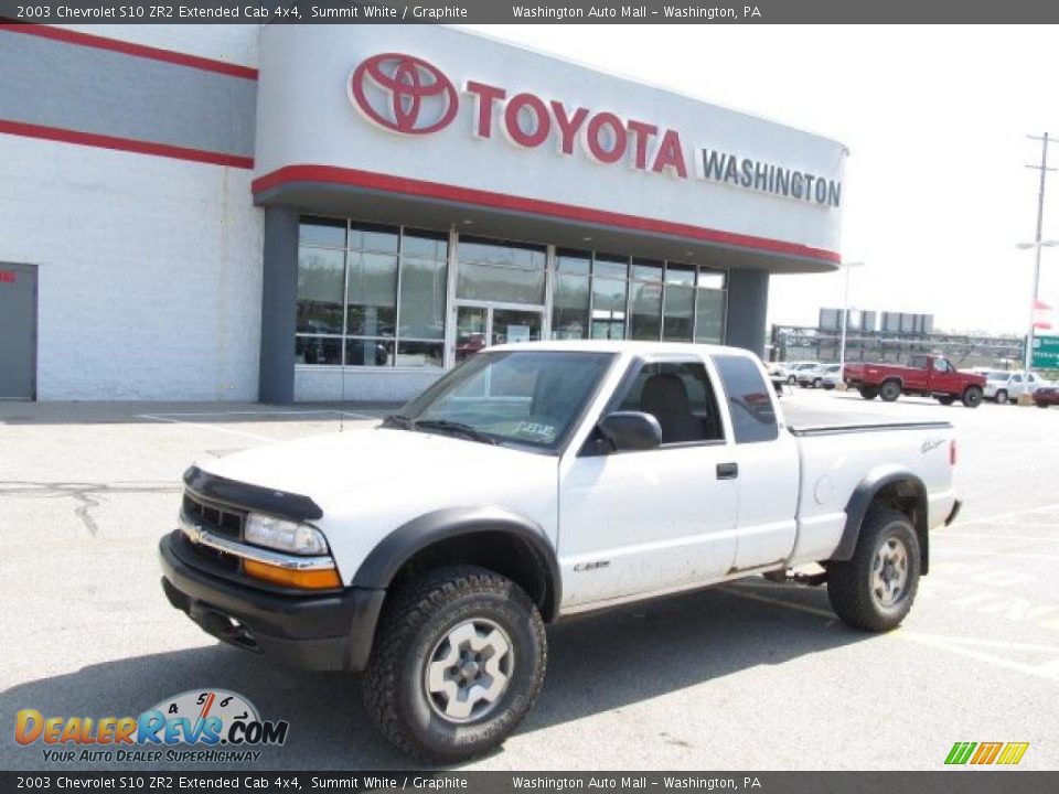 2003 Chevrolet S10 ZR2 Extended Cab 4x4 Summit White / Graphite Photo #1