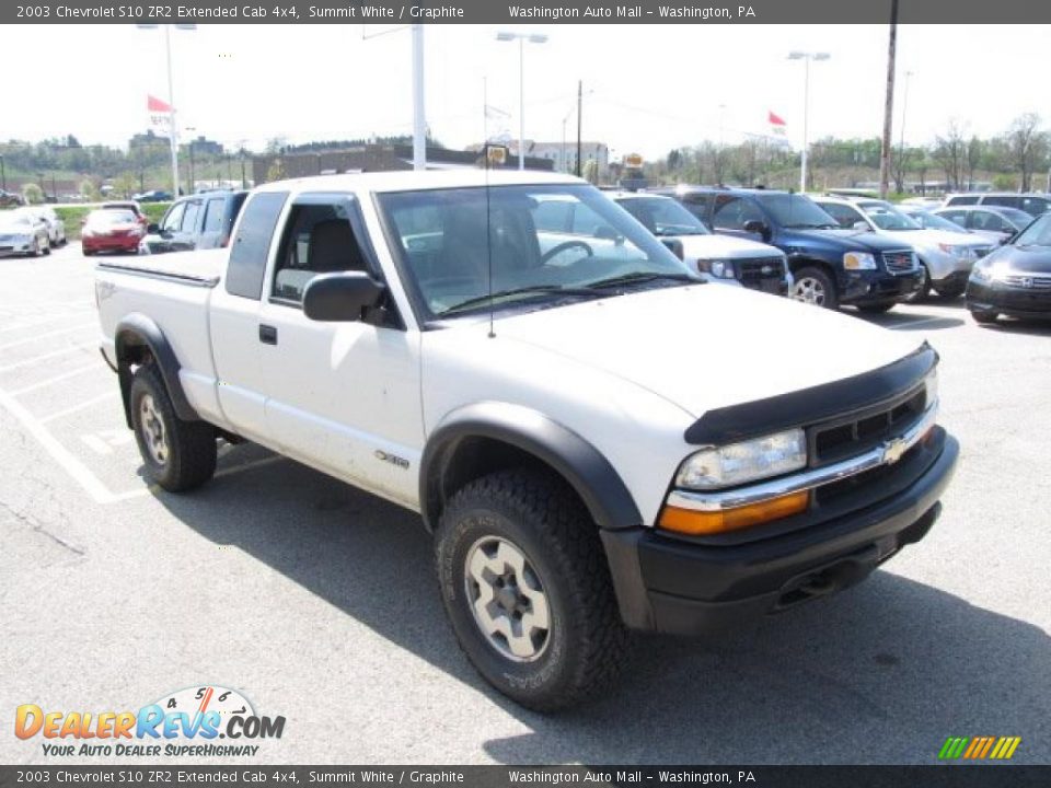 2003 Chevrolet S10 ZR2 Extended Cab 4x4 Summit White / Graphite Photo #9