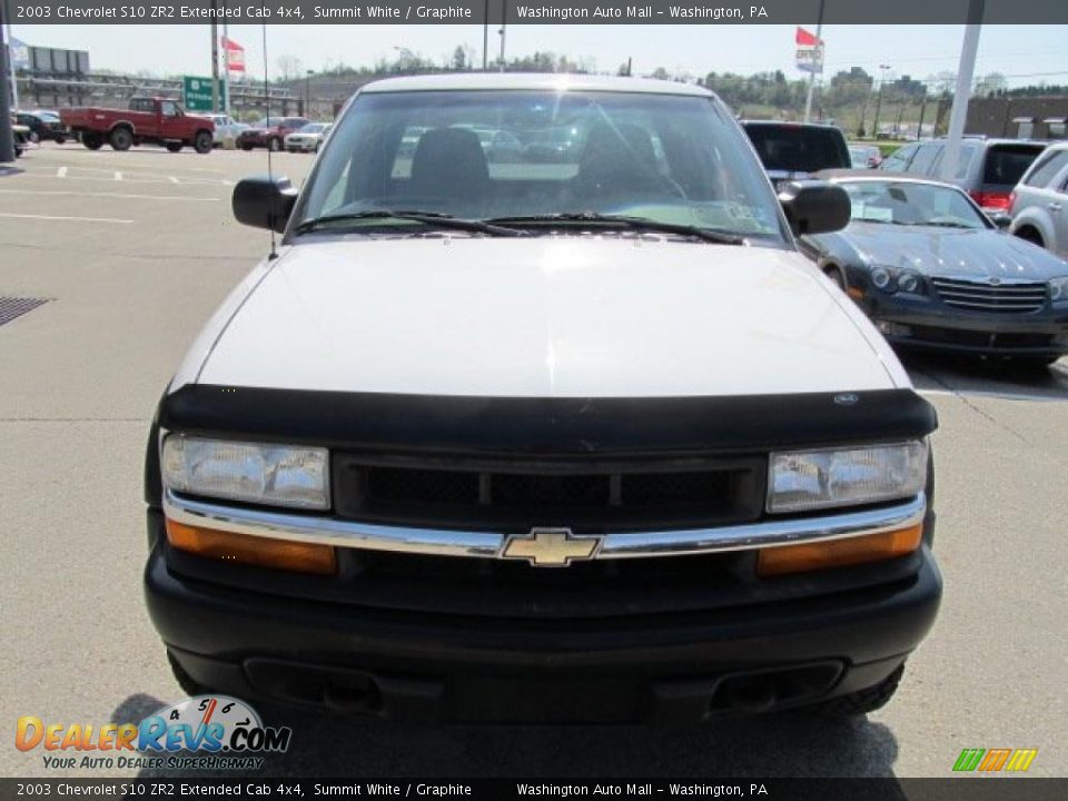 2003 Chevrolet S10 ZR2 Extended Cab 4x4 Summit White / Graphite Photo #10