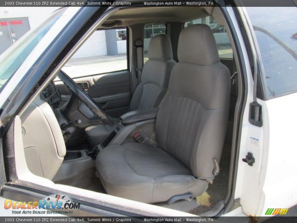 2003 Chevrolet S10 ZR2 Extended Cab 4x4 Summit White / Graphite Photo #14