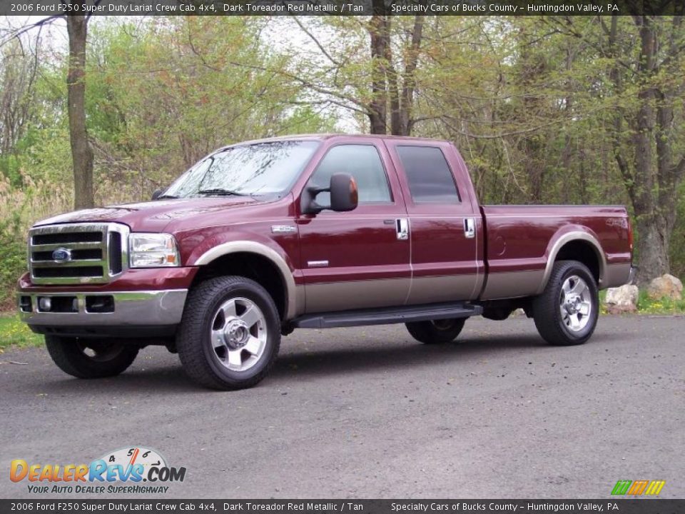 Dark Toreador Red Metallic 2006 Ford F250 Super Duty Lariat Crew Cab 4x4 Photo #1
