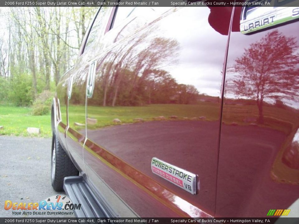 2006 Ford F250 Super Duty Lariat Crew Cab 4x4 Dark Toreador Red Metallic / Tan Photo #23