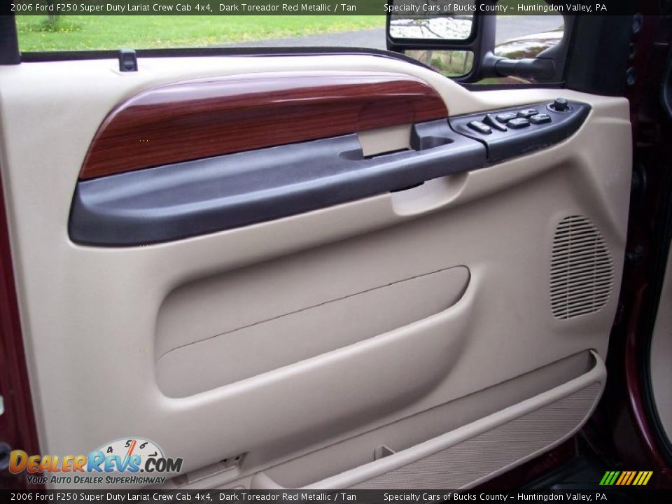2006 Ford F250 Super Duty Lariat Crew Cab 4x4 Dark Toreador Red Metallic / Tan Photo #35