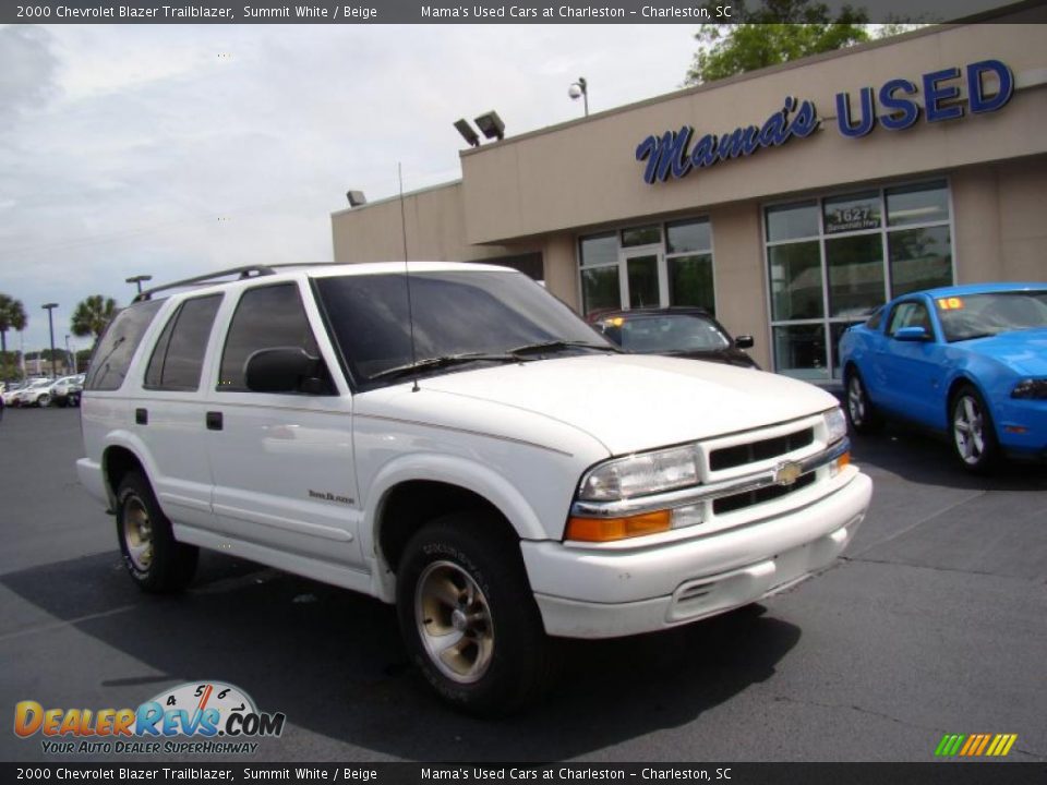 2000 Chevrolet Blazer Trailblazer Summit White / Beige Photo #2