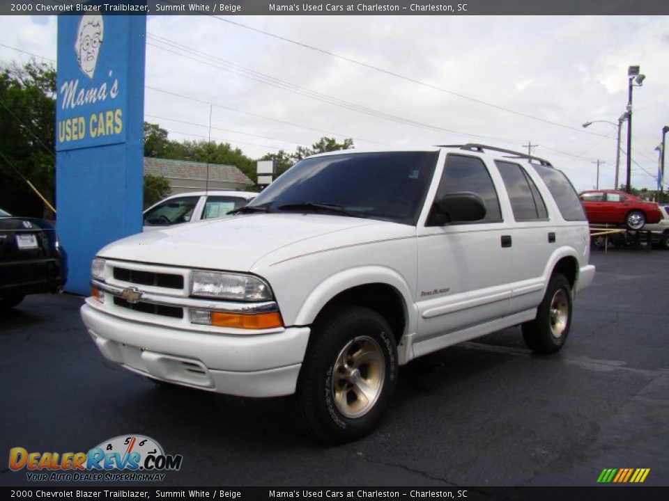 2000 Chevrolet Blazer Trailblazer Summit White / Beige Photo #4