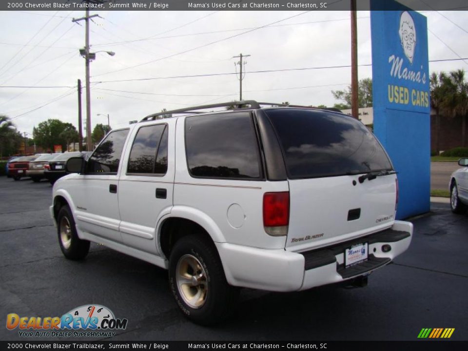 2000 Chevrolet Blazer Trailblazer Summit White / Beige Photo #6
