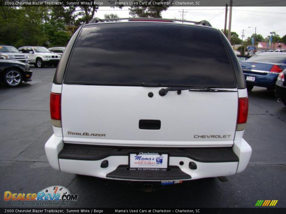 2000 Chevrolet Blazer Trailblazer Summit White / Beige Photo #7