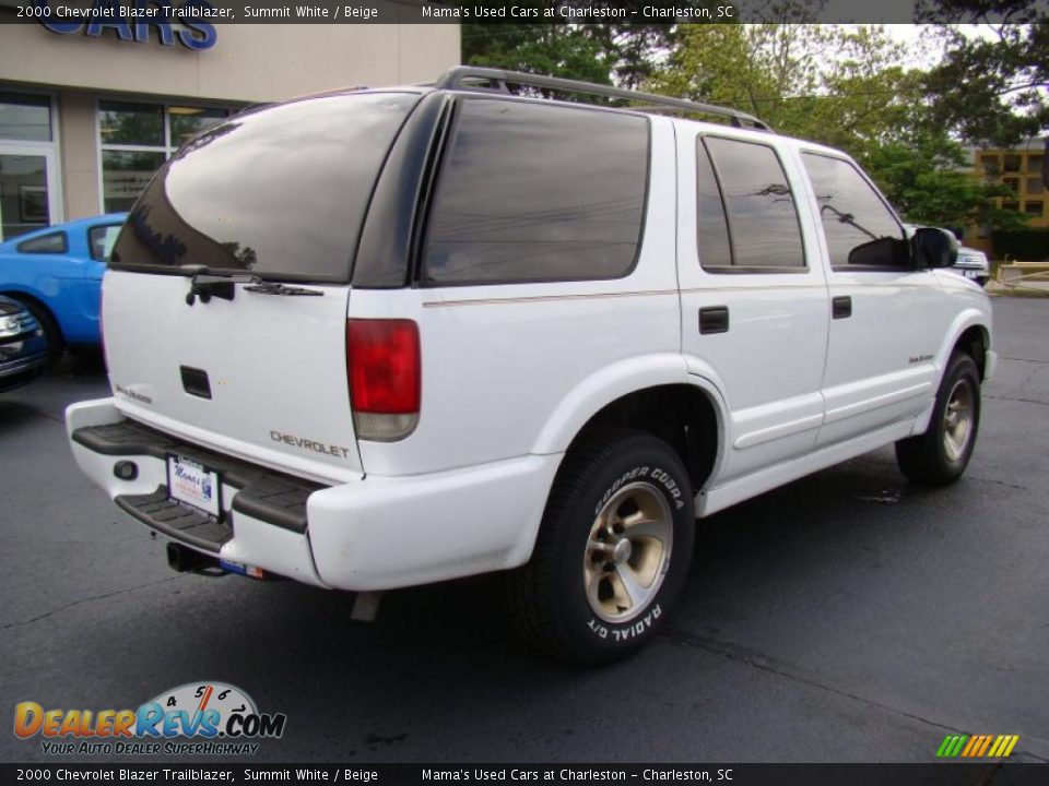 2000 Chevrolet Blazer Trailblazer Summit White / Beige Photo #8