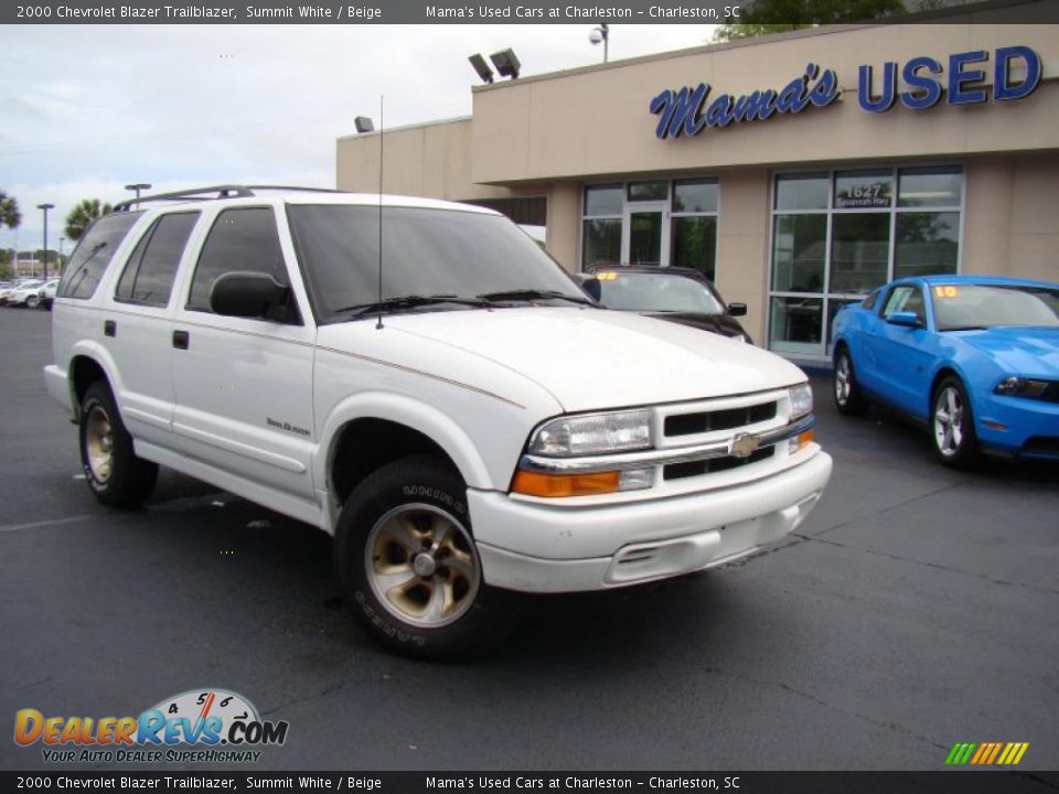 2000 Chevrolet Blazer Trailblazer Summit White / Beige Photo #32