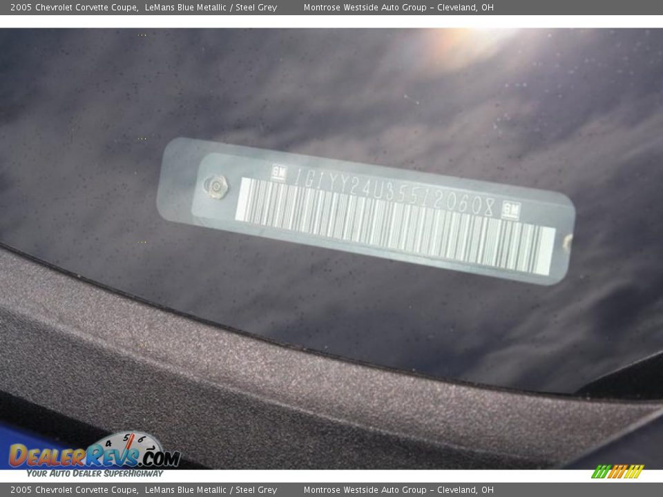 2005 Chevrolet Corvette Coupe LeMans Blue Metallic / Steel Grey Photo #12