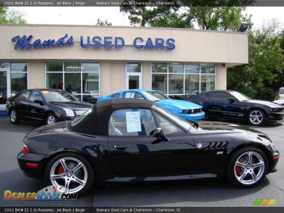 2001 BMW Z3 3.0i Roadster Jet Black / Beige Photo #1