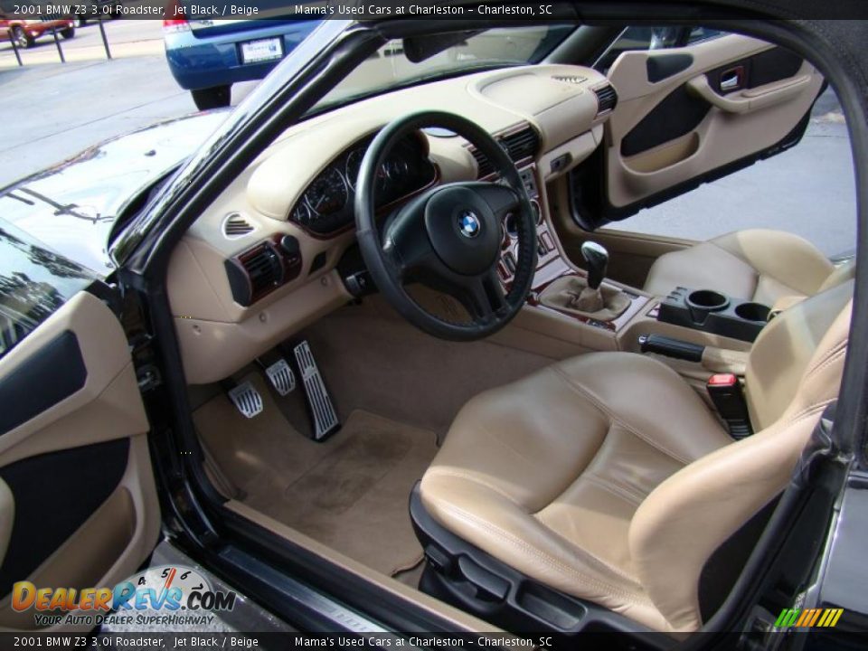 Beige Interior - 2001 BMW Z3 3.0i Roadster Photo #9