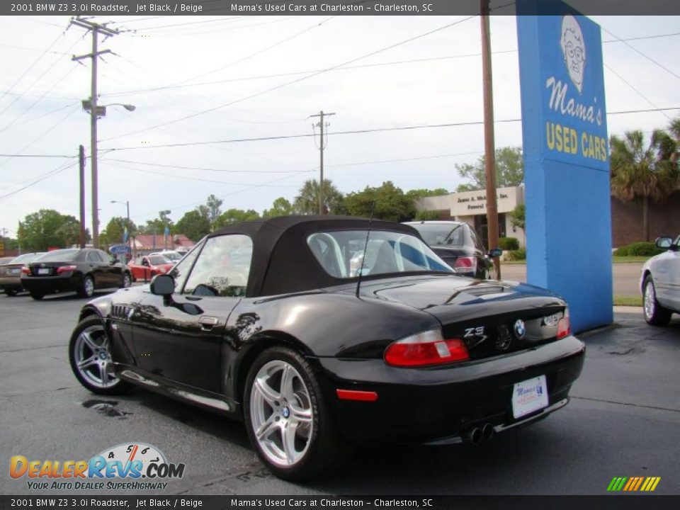 2001 BMW Z3 3.0i Roadster Jet Black / Beige Photo #26