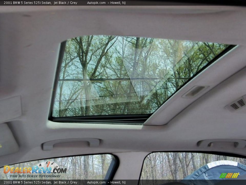 2001 BMW 5 Series 525i Sedan Jet Black / Grey Photo #13