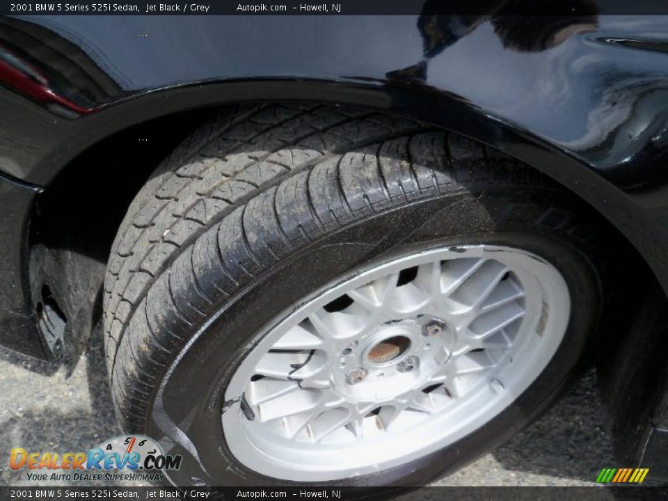 2001 BMW 5 Series 525i Sedan Jet Black / Grey Photo #15