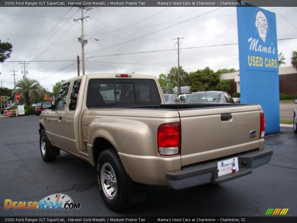 2000 Ford Ranger XLT SuperCab Harvest Gold Metallic / Medium Prairie Tan Photo #6