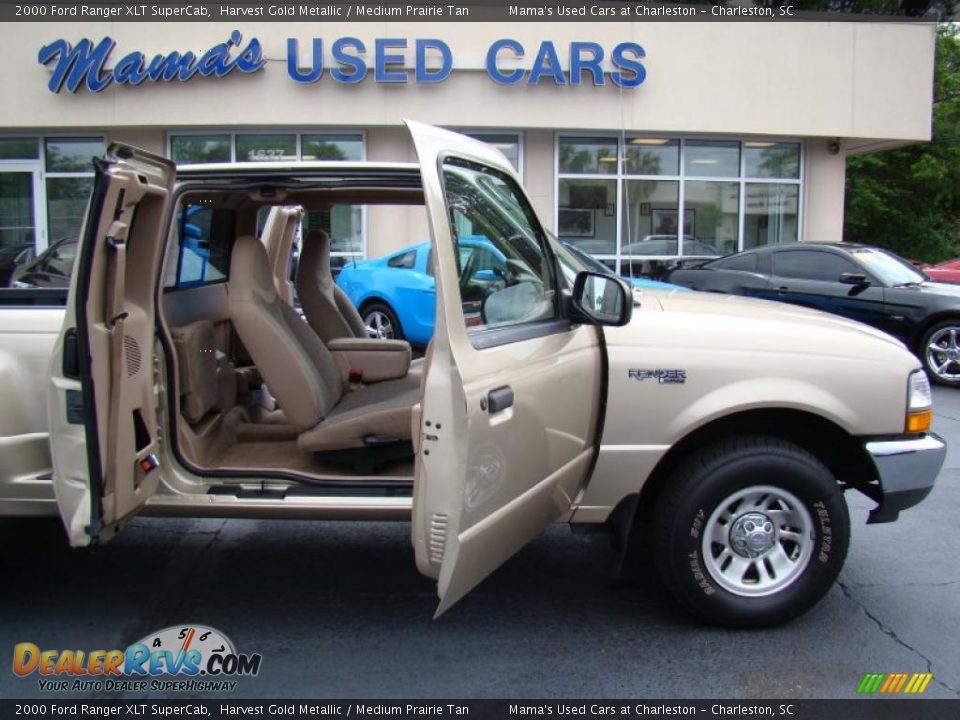 2000 Ford Ranger XLT SuperCab Harvest Gold Metallic / Medium Prairie Tan Photo #15