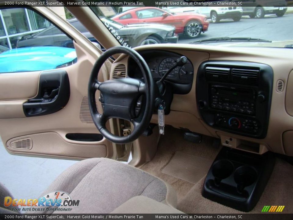 2000 Ford Ranger XLT SuperCab Harvest Gold Metallic / Medium Prairie Tan Photo #17