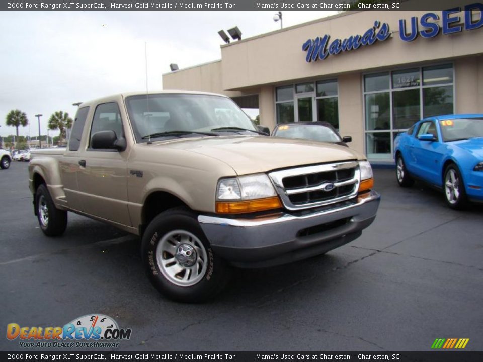 2000 Ford Ranger XLT SuperCab Harvest Gold Metallic / Medium Prairie Tan Photo #30