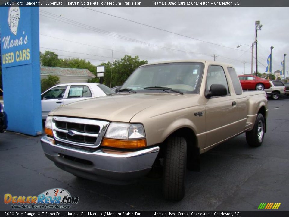 2000 Ford Ranger XLT SuperCab Harvest Gold Metallic / Medium Prairie Tan Photo #31