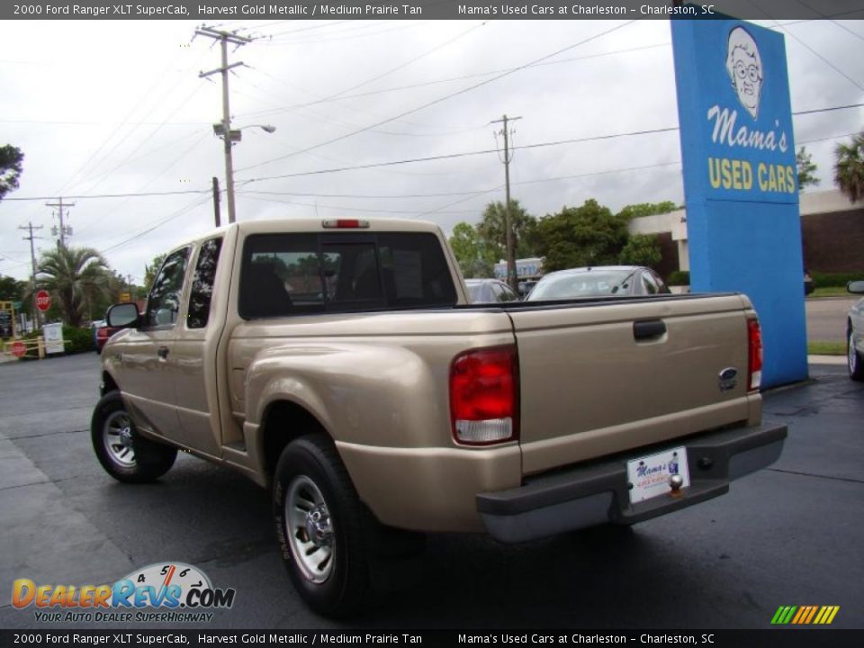 2000 Ford Ranger XLT SuperCab Harvest Gold Metallic / Medium Prairie Tan Photo #32