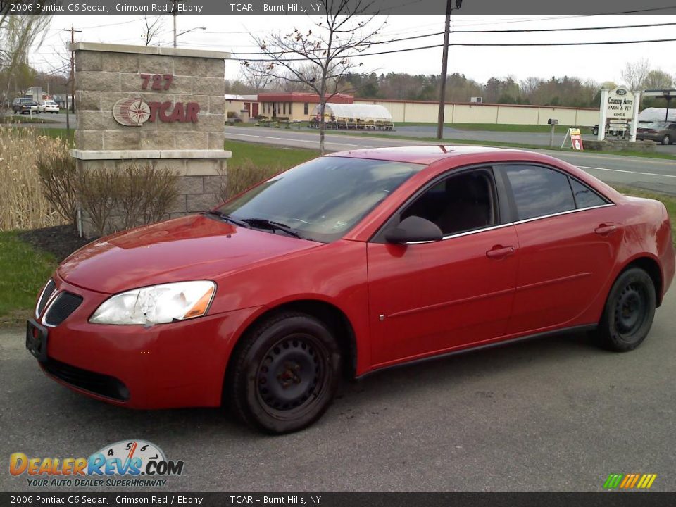 2006 Pontiac G6 Sedan Crimson Red / Ebony Photo #1