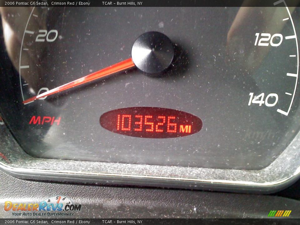 2006 Pontiac G6 Sedan Crimson Red / Ebony Photo #11