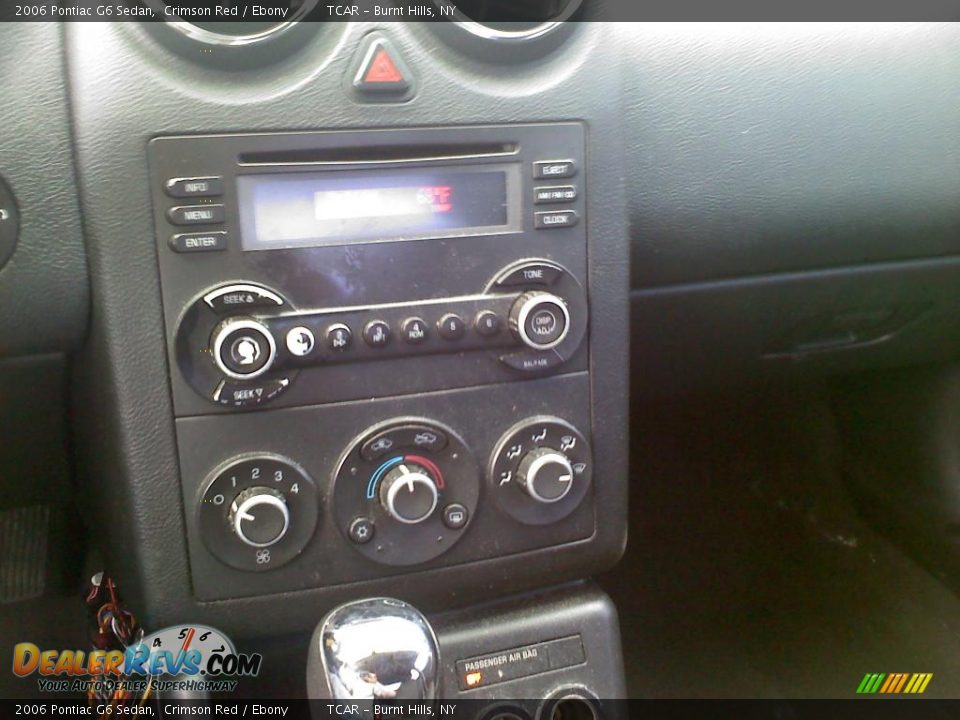 2006 Pontiac G6 Sedan Crimson Red / Ebony Photo #12