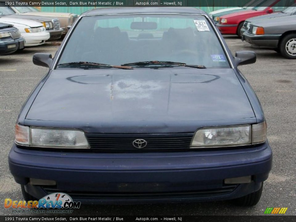1991 Toyota Camry Deluxe Sedan Dark Blue Pearl Metallic / Blue Photo #1