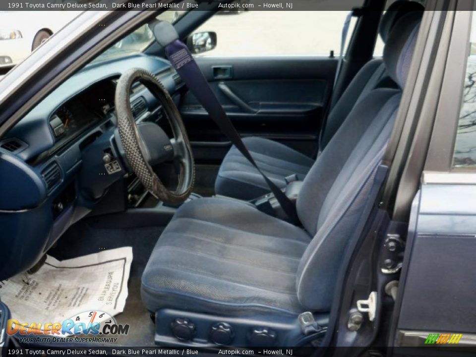 Blue Interior - 1991 Toyota Camry Deluxe Sedan Photo #9